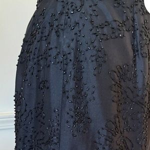 DANA BUCHMAN Women’s 100% Silk Beaded Pencil Skirt